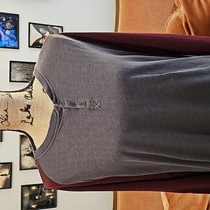 Burgundy and Gray Pullover